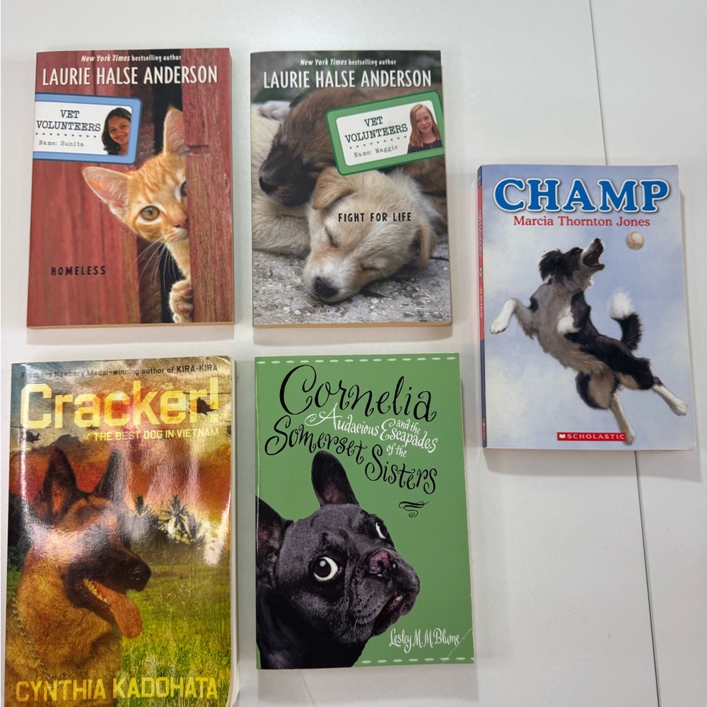 Animal Chapter Books Lot of 5 Paperback Cornelia, Homeless, Cracker And More